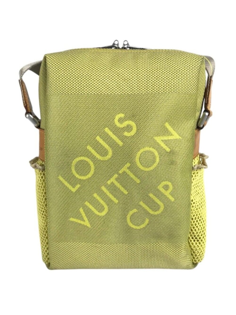 Louis Vuitton Shoulder Bag Weatherly Damier Geant Canvas Yellow